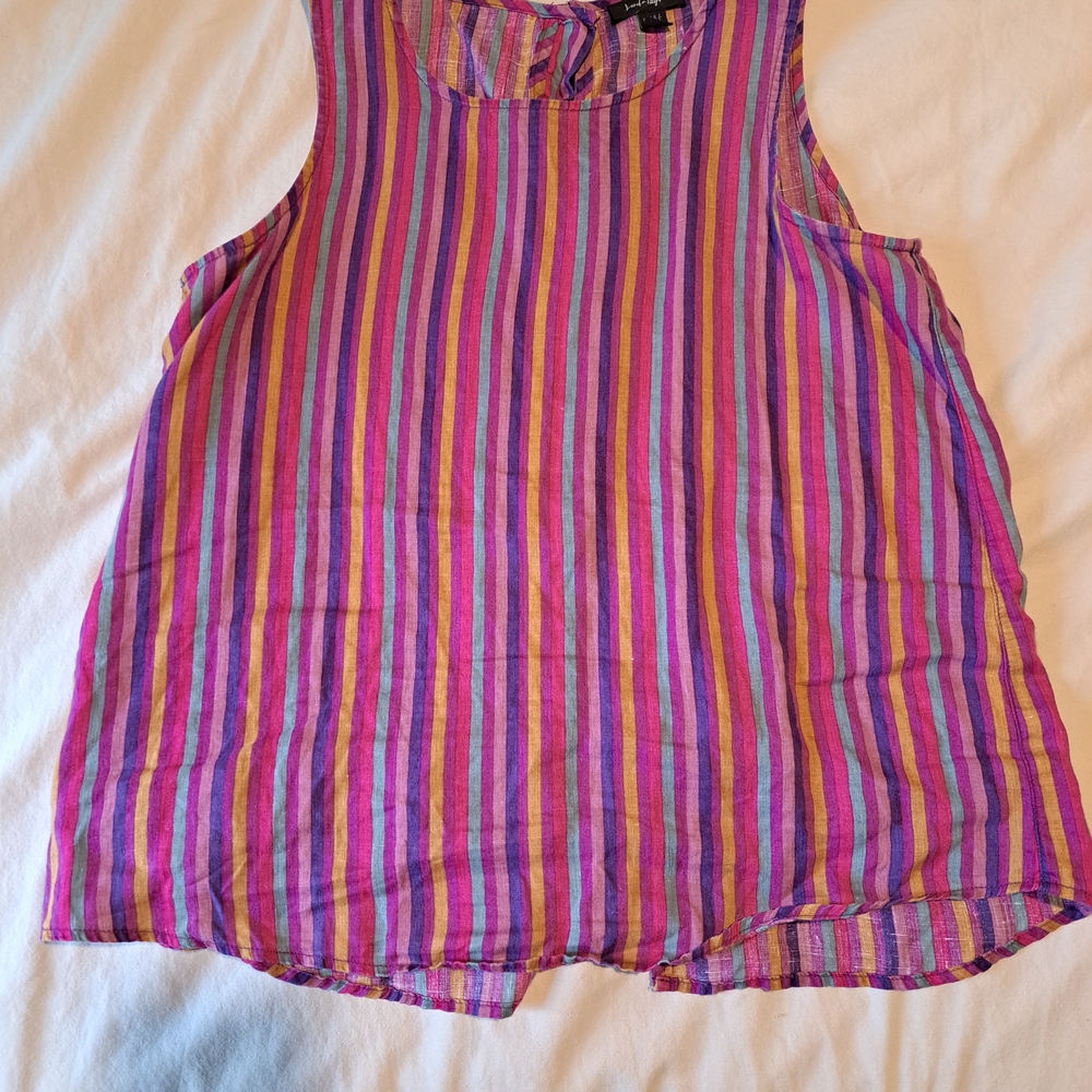 Lord & Taylor Multicolor Striped Tank Top